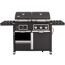 Kohle-Gas-Kombigrill 'Toronto Kombi' schwarz 173 x 116,5 x 65 cm