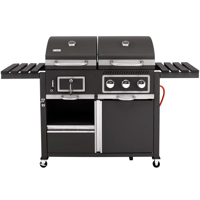 Kohle-Gas-Kombigrill 'Toronto Kombi' schwarz 173 x 116,5 x 65 cm