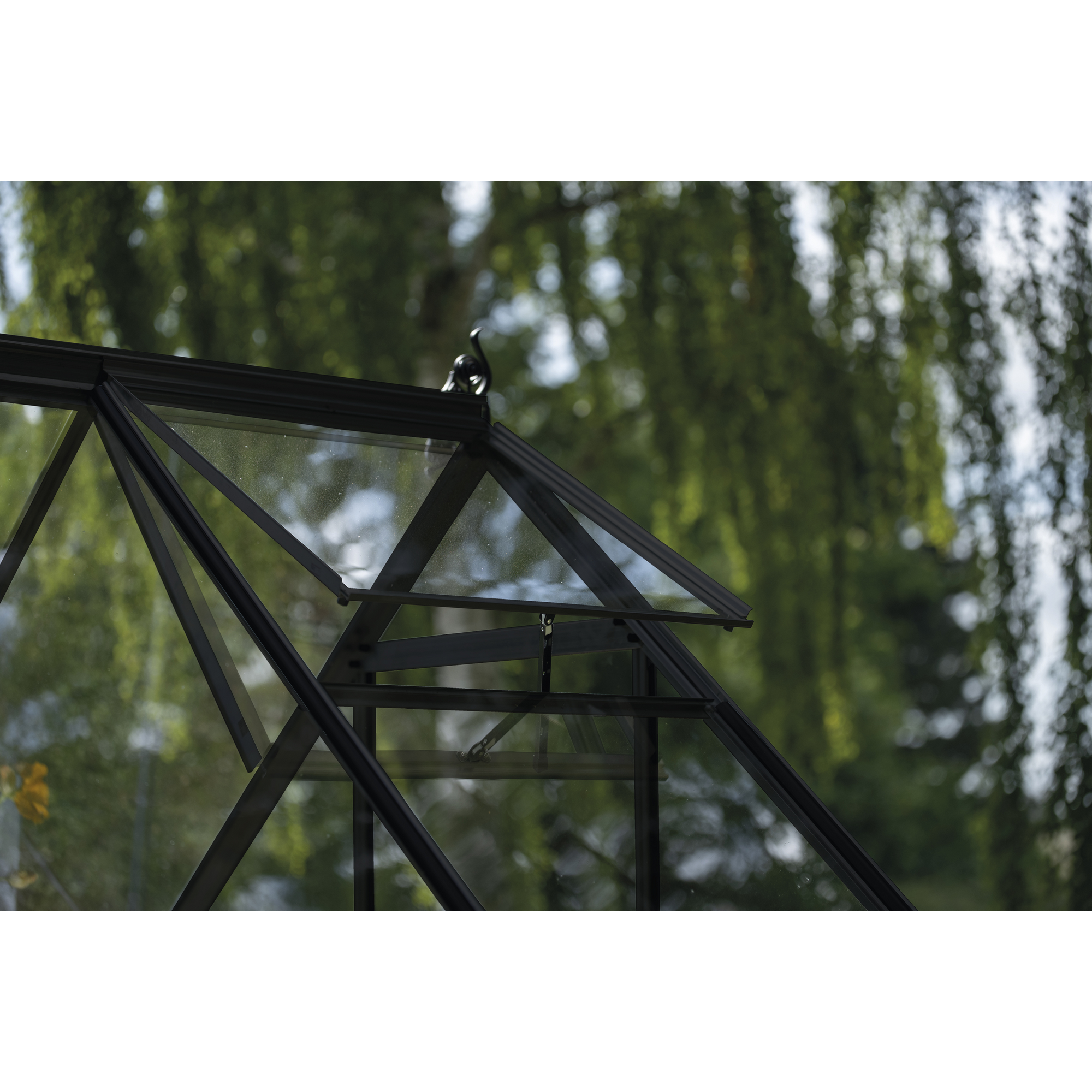 Gewächshaus 'ICON 6' 192,5 x 254,7 cm mit 3 mm Sicherheitsglas schwarz