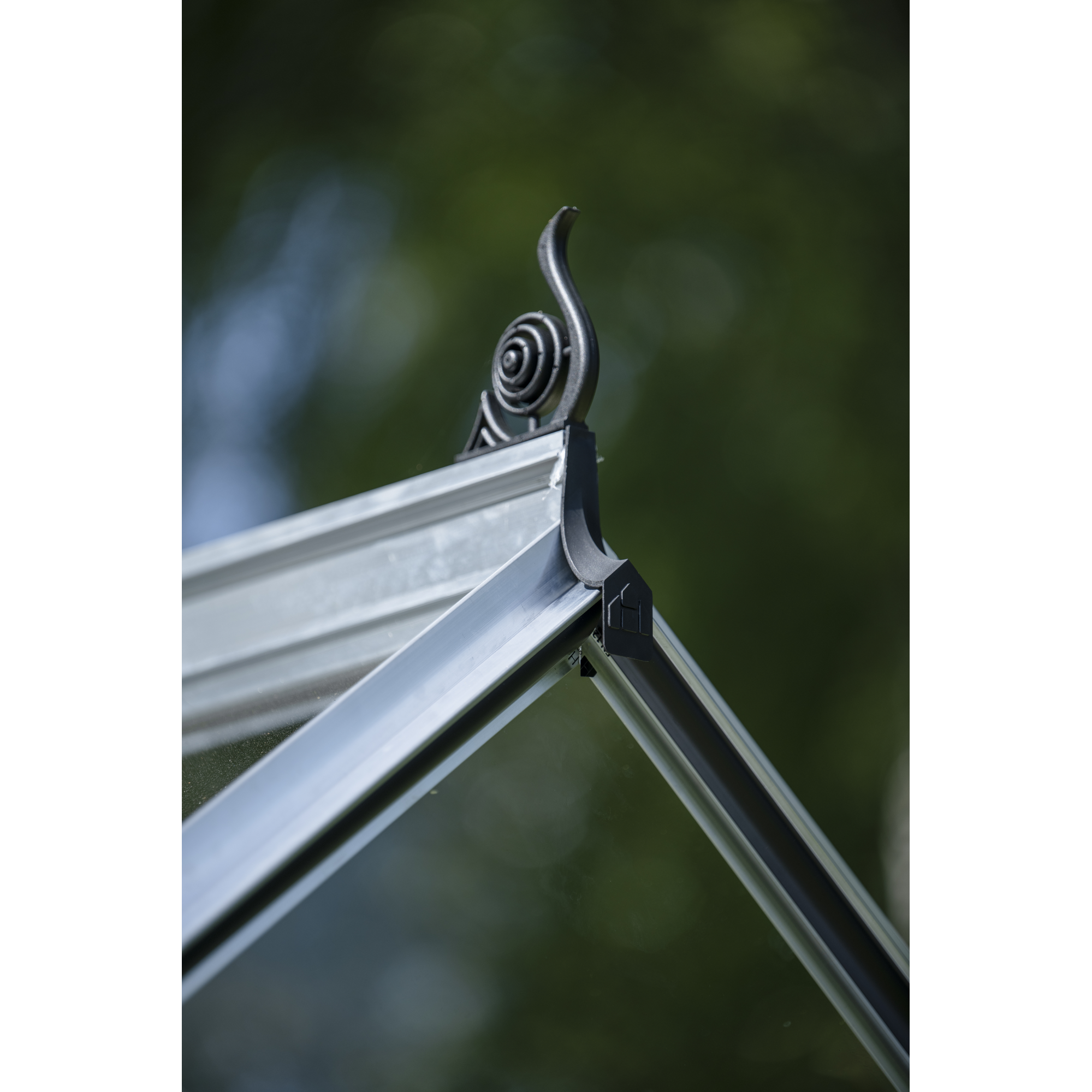 Gewächshaus 'ICON 6' 192,5 x 316,9 cm mit 3 mm Sicherheitsglas aluminiumfarben