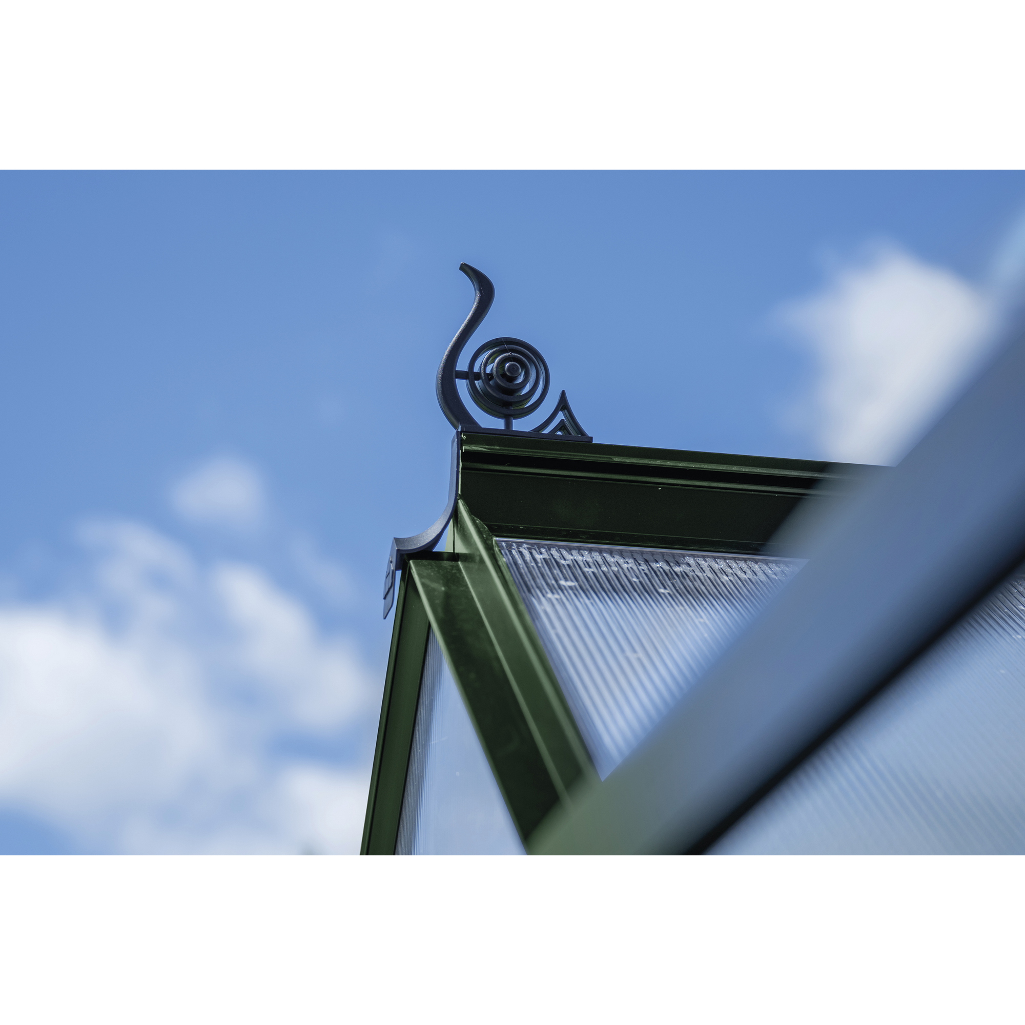 Gewächshaus 'ICON 6' 192,5 x 316,9 cm mit 4 mm Doppelstegplatten grün