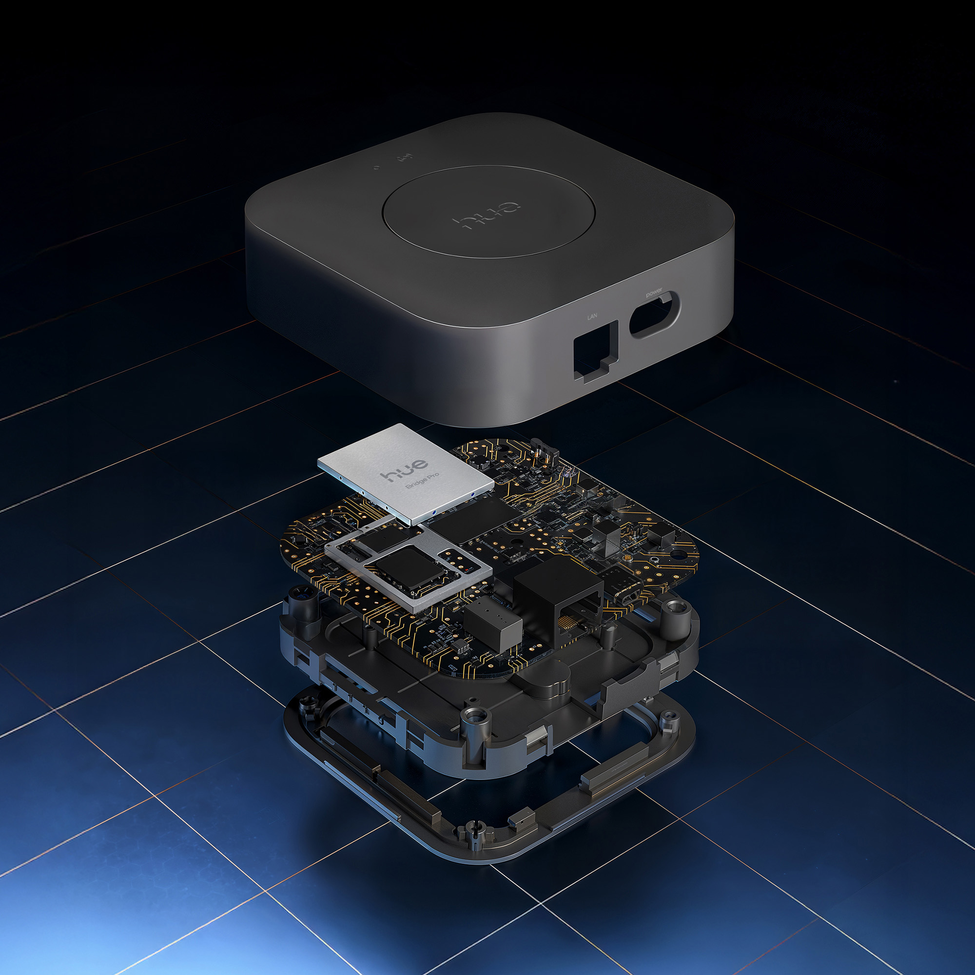 Steuerzentrale 'Hue Bridge Pro' schwarz