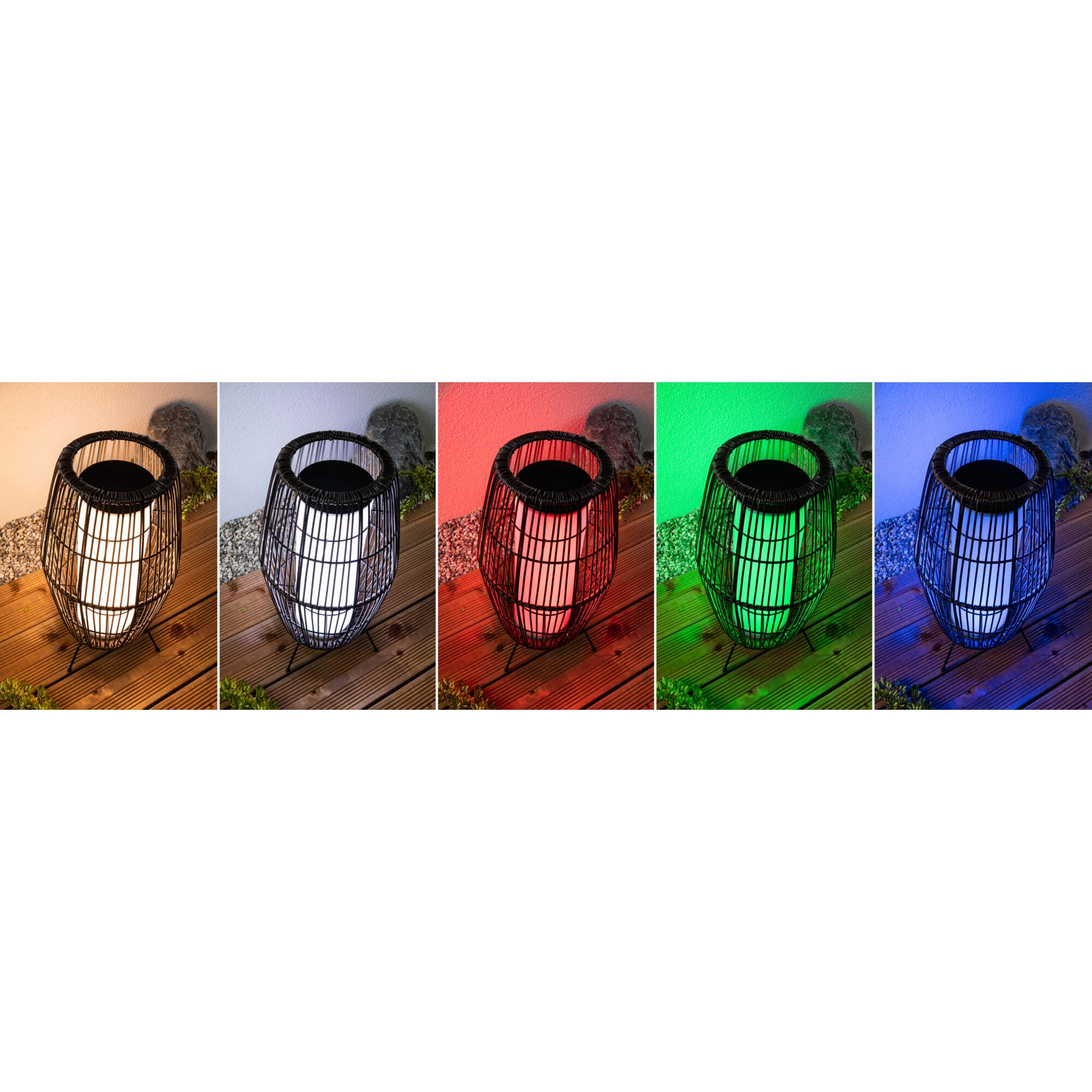 Außenleuchte 'Plug & Shine' schwarz 3,2 W Ø 20 x 40 cm