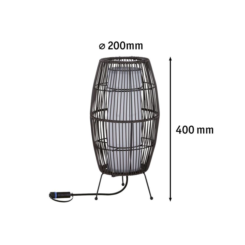Außenleuchte 'Plug & Shine' schwarz 3,2 W Ø 20 x 40 cm