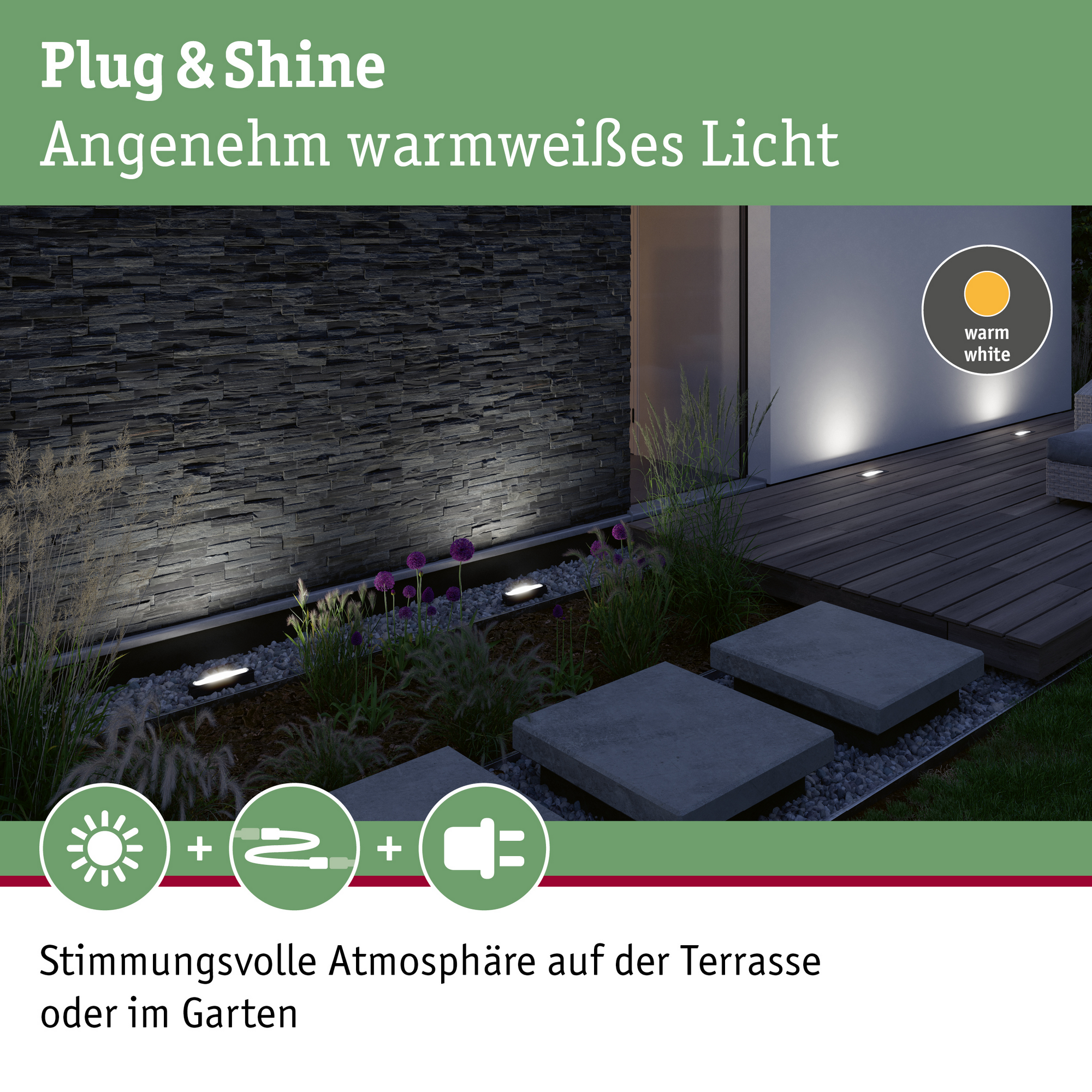 LED-Wandfluter 'Plug & Shine' anthrazit 6,1 W 25,2 x 22,4 x 4,9 cm