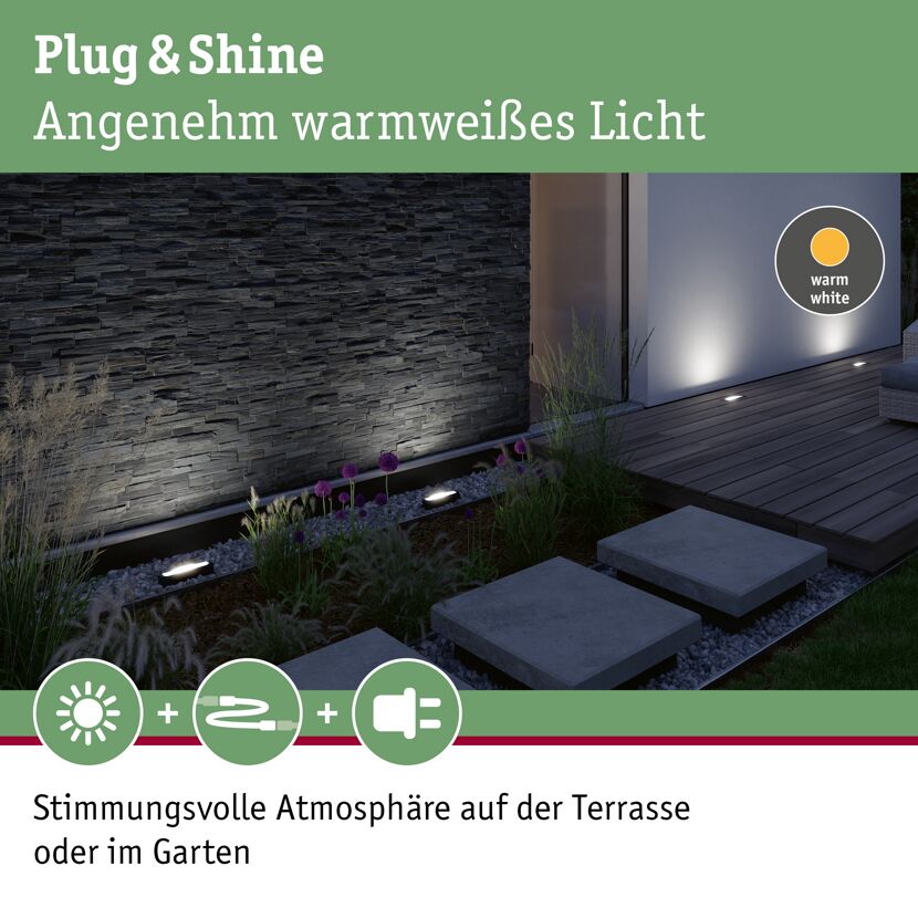 LED-Wandfluter 'Plug & Shine' anthrazit 6,1 W 27,9 x 3,3 x 7,6 cm