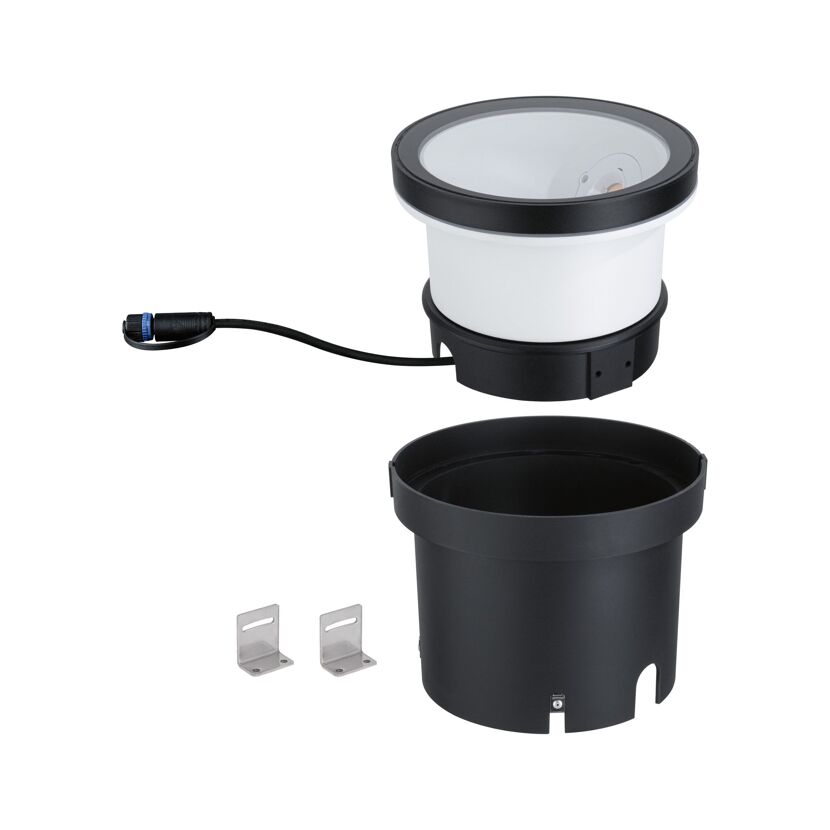 LED-Bodeneinbauleuchte 'Plug & Shine' anthrazit 6,1 W Ø 15,5 x 13,5 cm