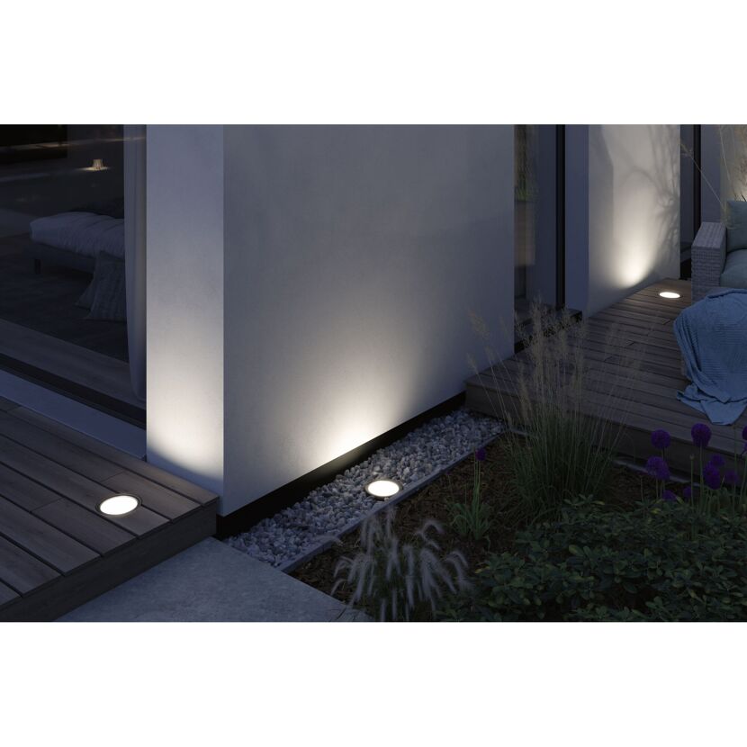 LED-Bodeneinbauleuchte 'Plug & Shine' anthrazit 6,1 W Ø 15,5 x 13,5 cm