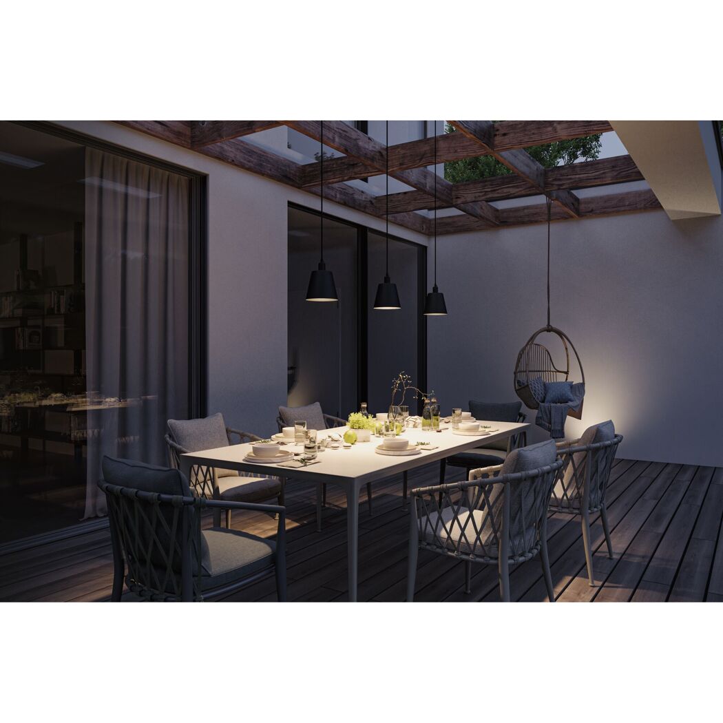 LED-Außenpendelleuchte 'Plug & Shine' dimmbar E14 2 W 160 lm warmweiß Ø 16 x 500 cm