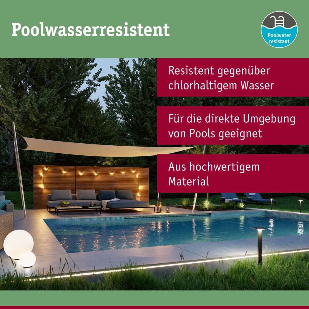 LED-Außenpendelleuchte 'Plug & Shine' dimmbar E14 2 W 160 lm warmweiß Ø 16 x 500 cm