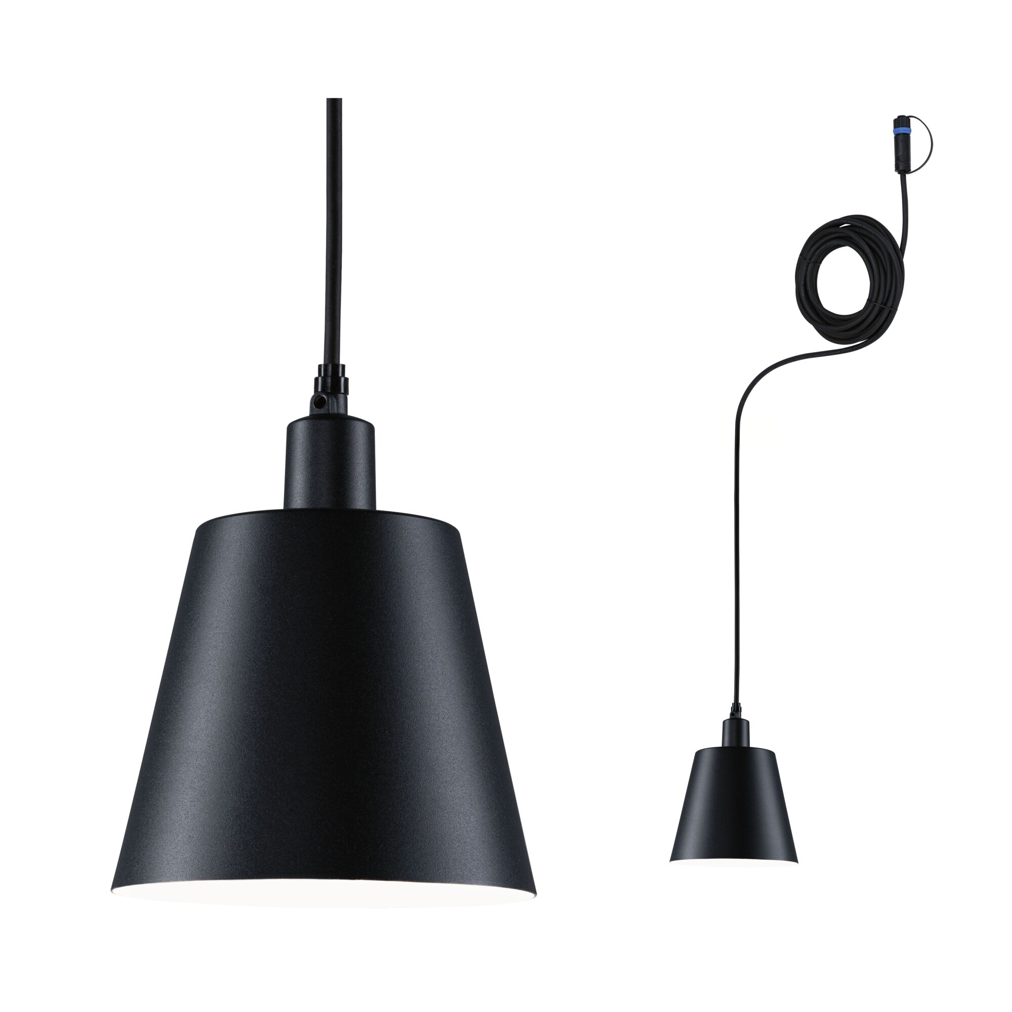 Outdoor-Pendelleuchte 'Plug & Shine Kofia' E14 anthrazit 500 cm