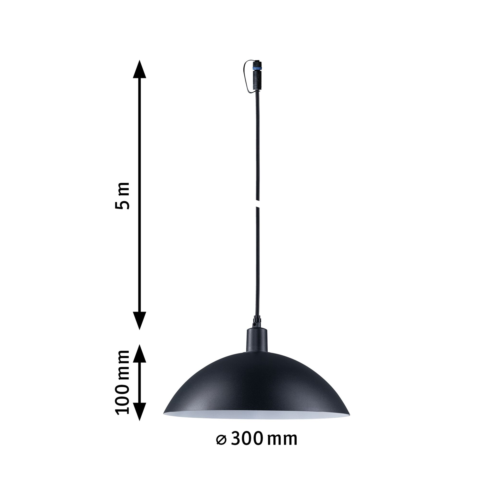 Outdoor-Pendelleuchte 'Plug & Shine Mapala' E14 anthrazit 500 cm