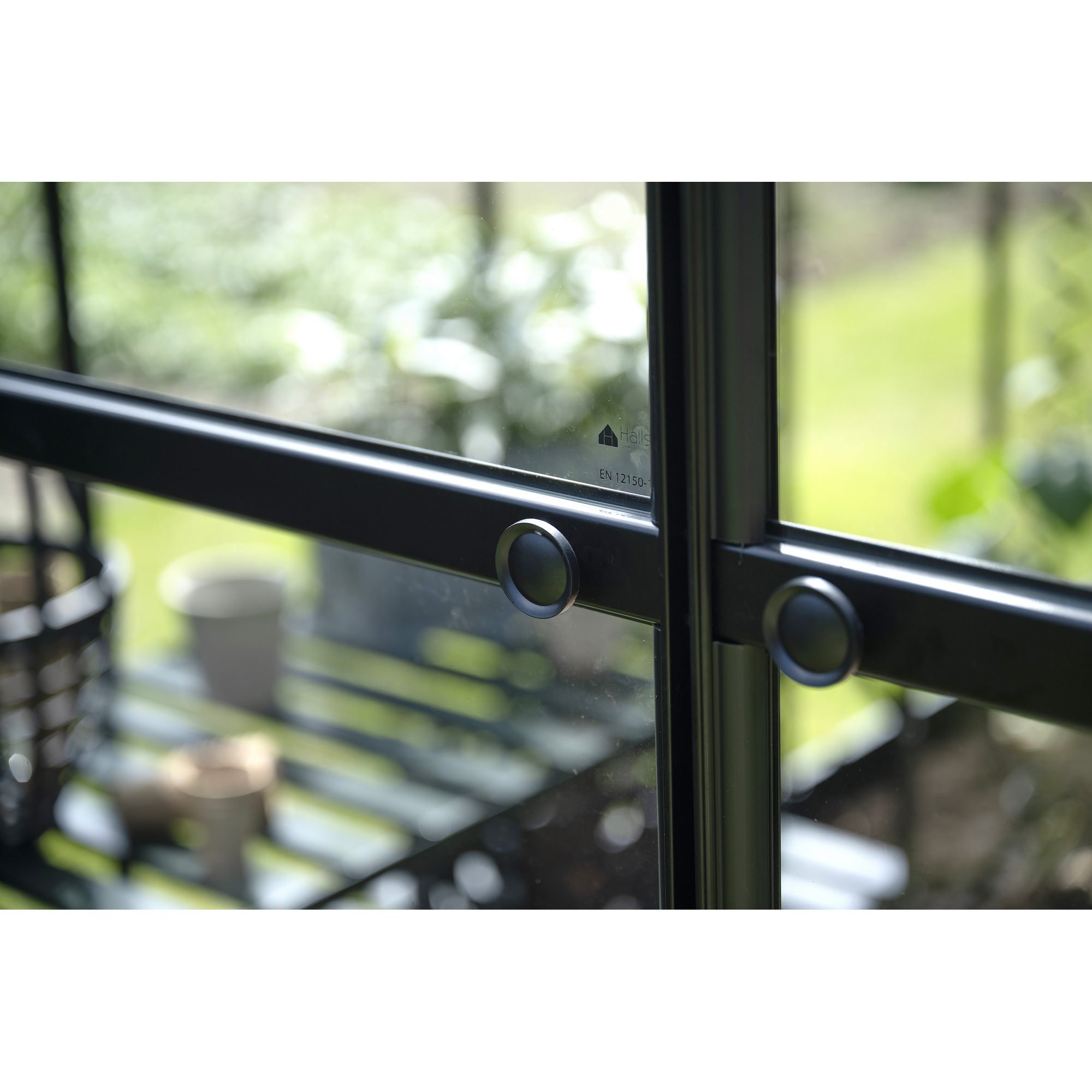 Gewächshaus 'ICON Planthouse 6' 379,1 x 192,5 cm mit 3 mm Sicherheitsglas schwarz