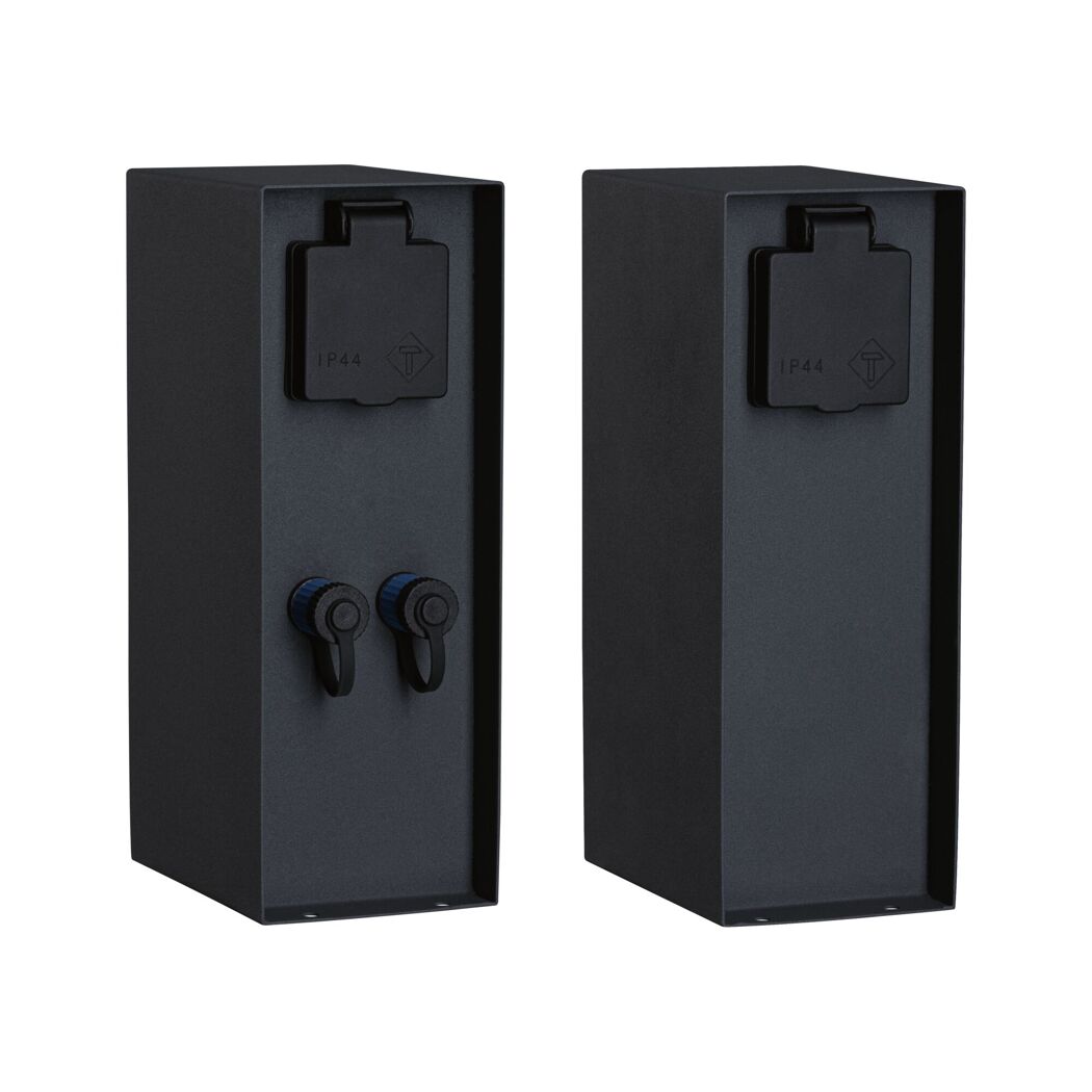 Steckdosensäulen 'Plug & Shine' anthrazit IP 44 3680 W
