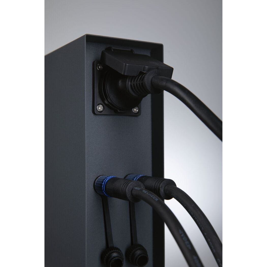 Steckdosensäulen 'Plug & Shine' anthrazit IP 44 3680 W