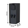 Steckdosensäulen 'Plug & Shine' anthrazit IP 44 3680 W