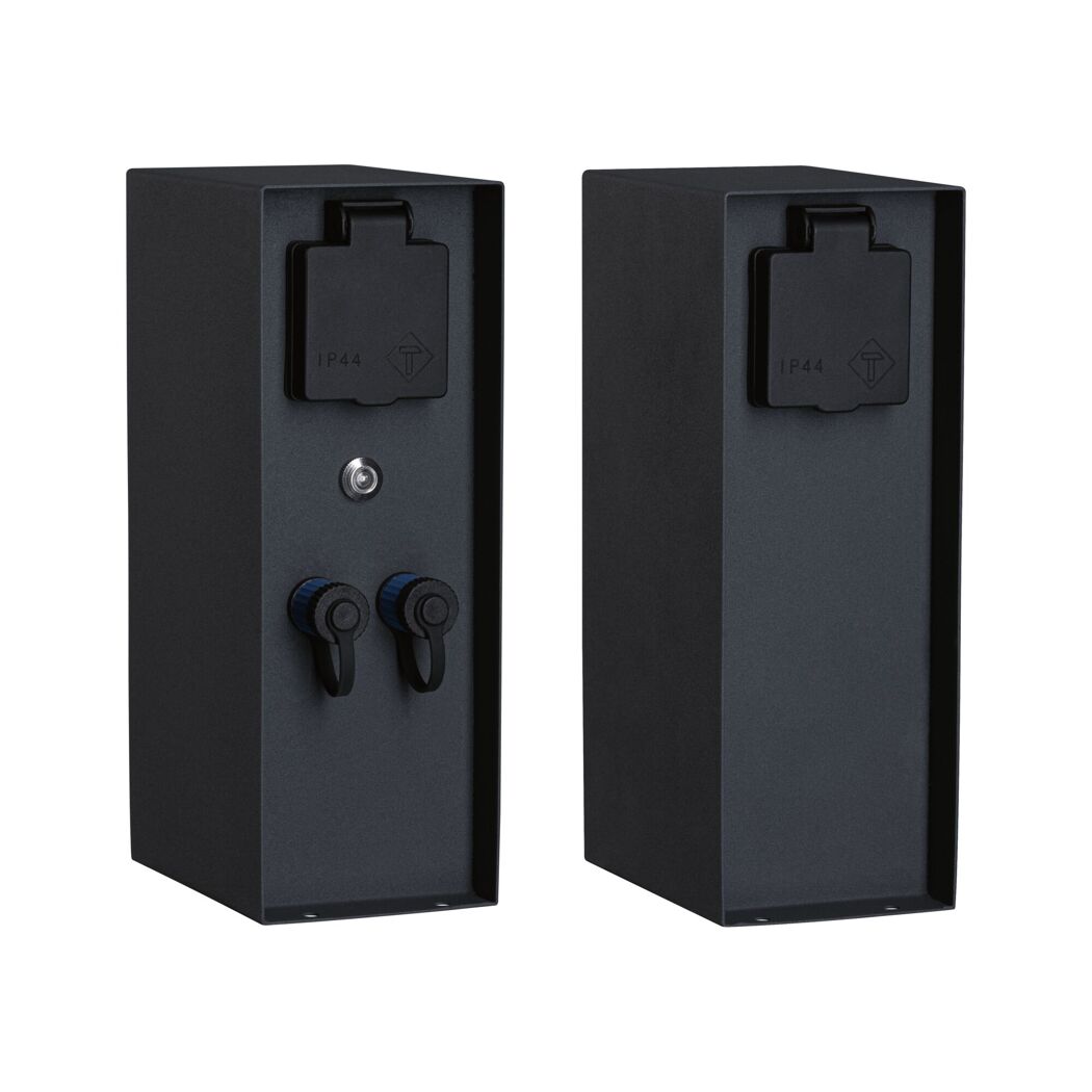 Steckdosensäule 'Plug & Shine' anthrazit IP 44 3680 W