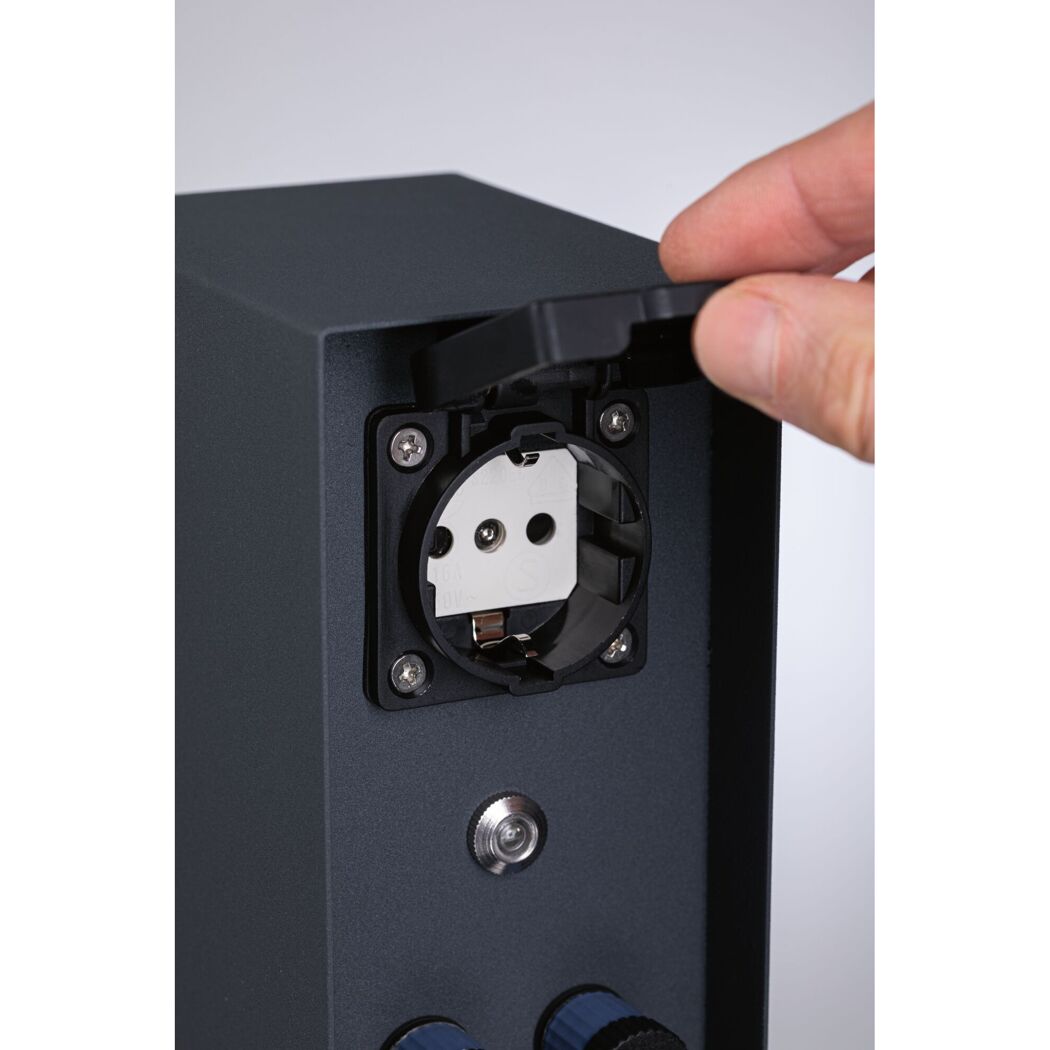 Steckdosensäule 'Plug & Shine' anthrazit IP 44 3680 W