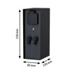 Steckdosensäule 'Plug & Shine' anthrazit IP 44 3680 W