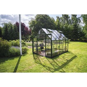 Gewächshaus 'ICON 8' 254,7 x 316,9 cm mit 3 mm Sicherheitsglas grün