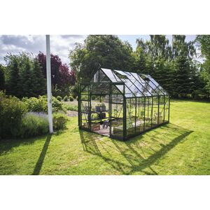 Gewächshaus 'ICON 8' 254,7 x 379,1 cm mit 3 mm Blankglas grün