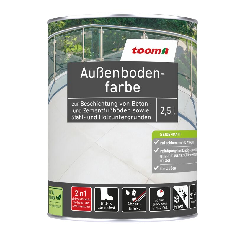 Außenbodenfarbe Silbergrau 2,5 l