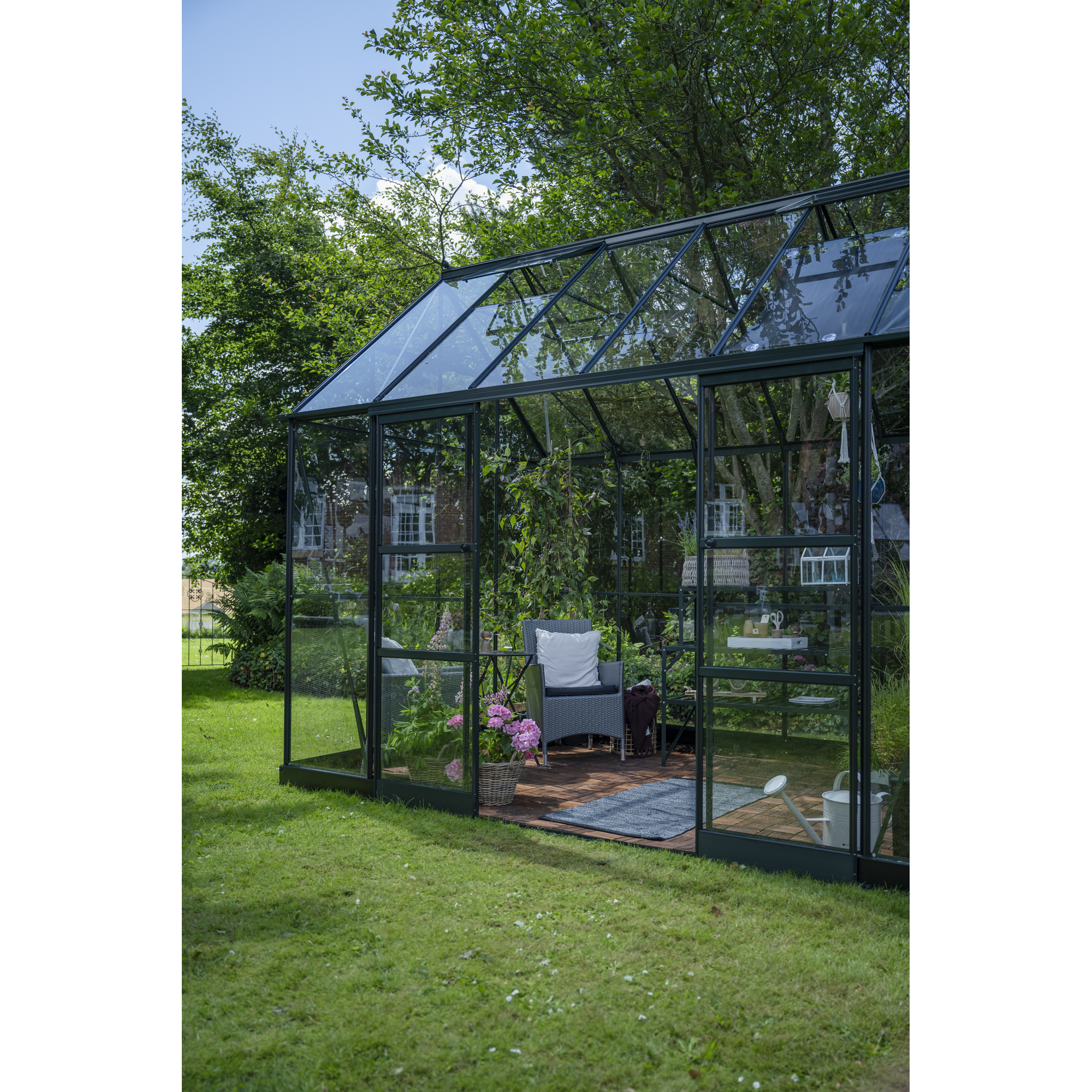 Gewächshaus 'ICON Planthouse 8' 379,1 x 254,7 cm mit 3 mm Sicherheitsglas grün