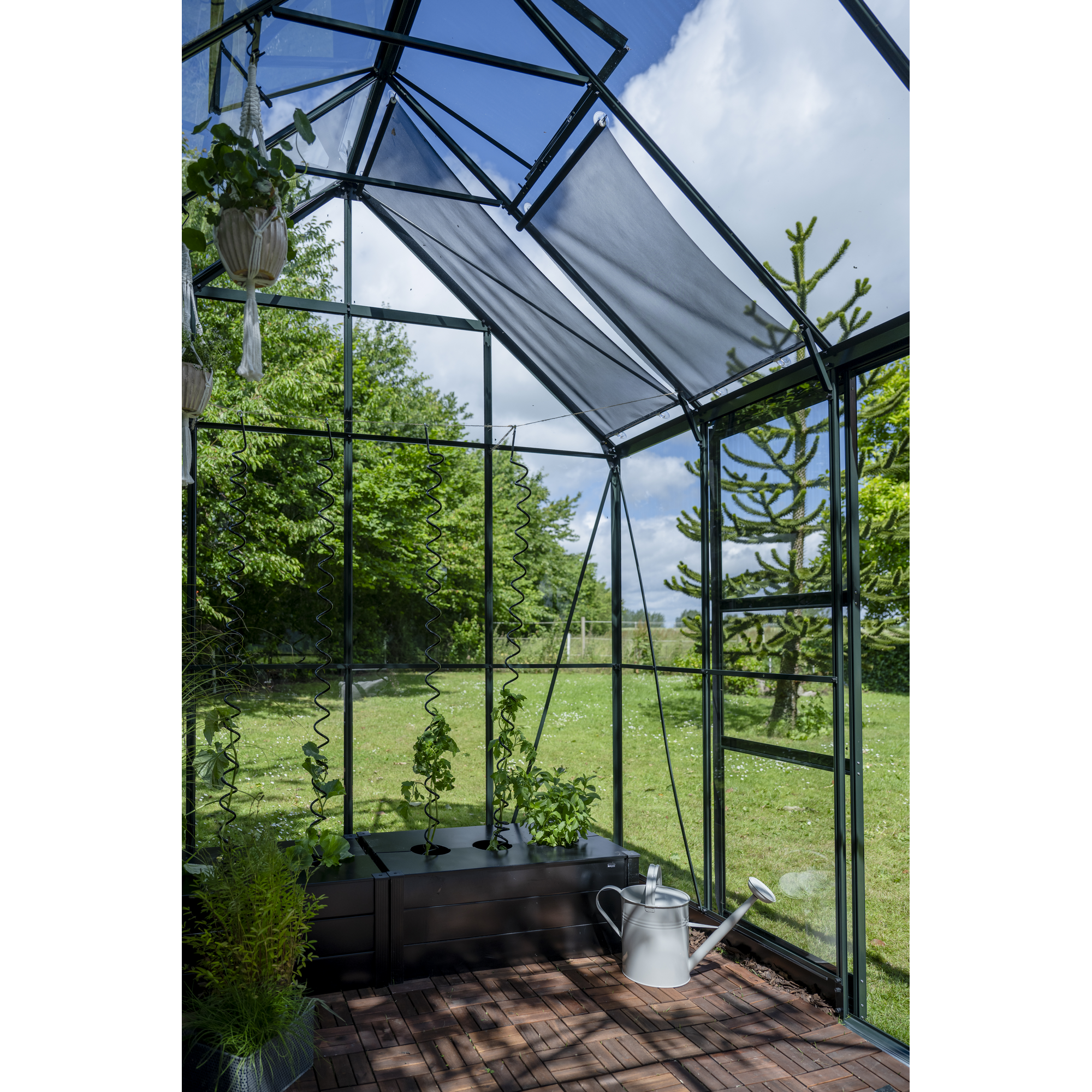 Gewächshaus 'ICON Planthouse 8' 379,1 x 254,7 cm mit 3 mm Sicherheitsglas grün