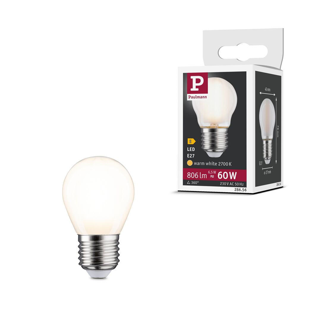 LED-Leuchtmittel Tropfen matt E27 6,5 W 806 lm warmweiß