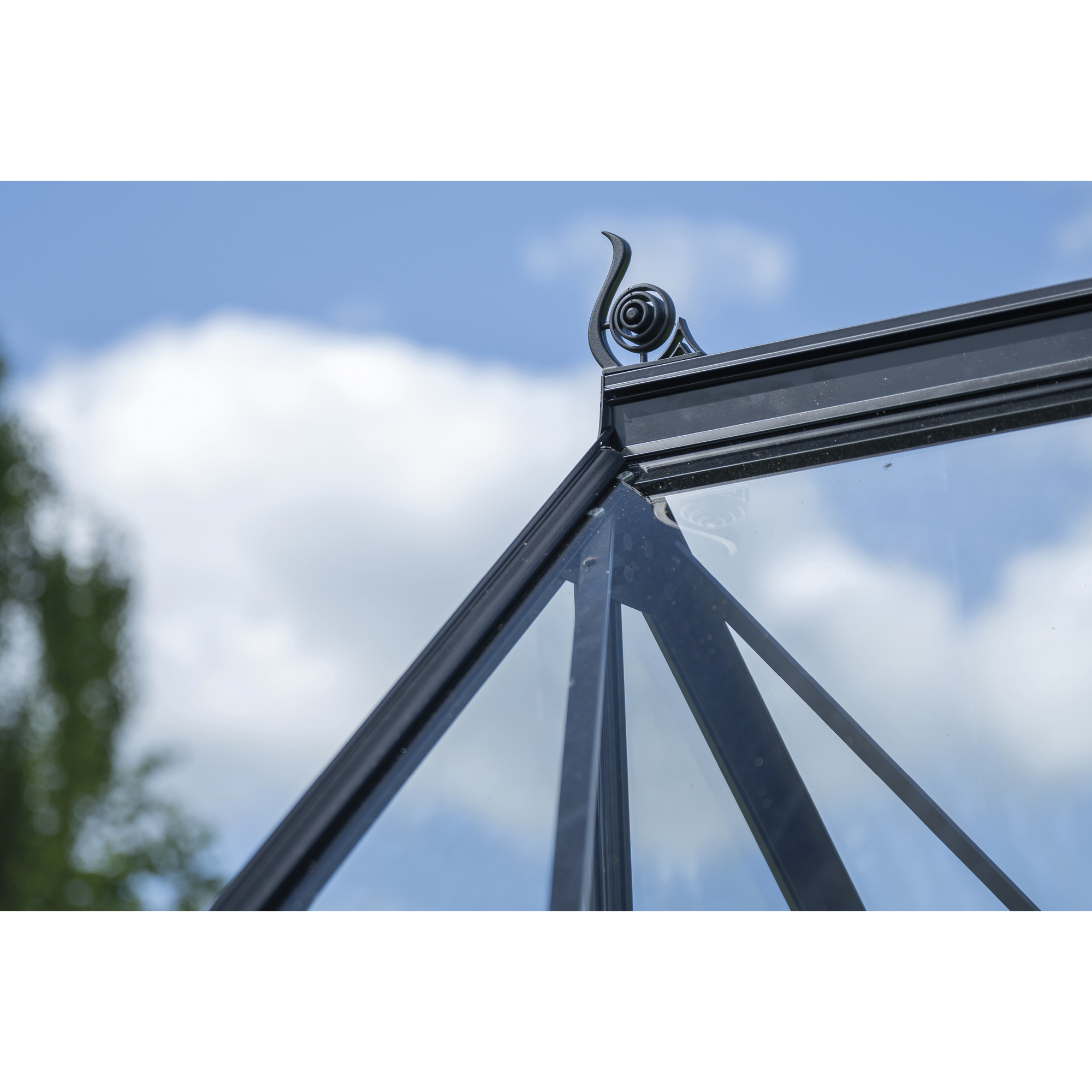 Gewächshaus 'ICON Planthouse 8' 379,1 x 254,7 cm mit 3 mm Sicherheitsglas schwarz