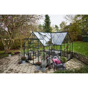 Gewächshaus 'ICON Gardenhouse 8' 383,9 x 381,5 cm mit 3 mm Sicherheitsglas grün