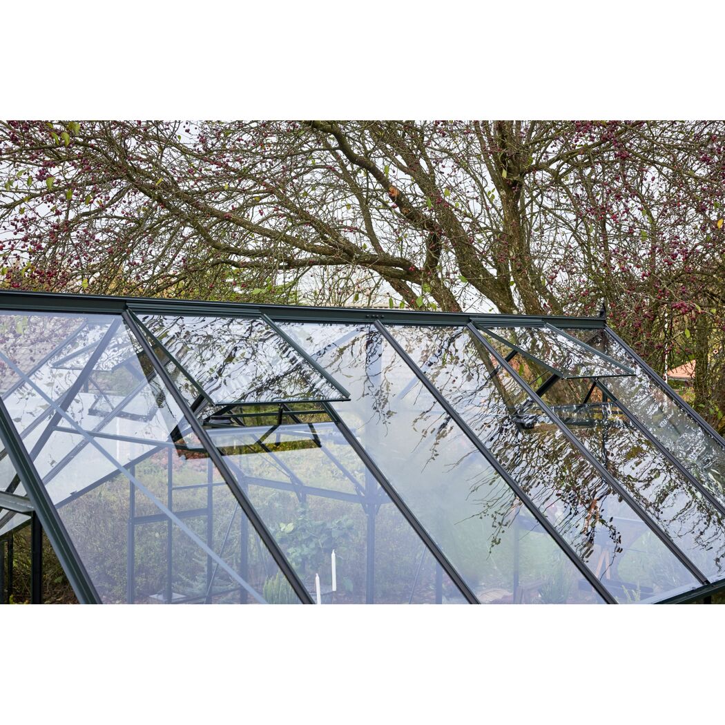 Gewächshaus 'ICON Gardenhouse 8' 383,9 x 381,5 cm mit 3 mm Sicherheitsglas schwarz