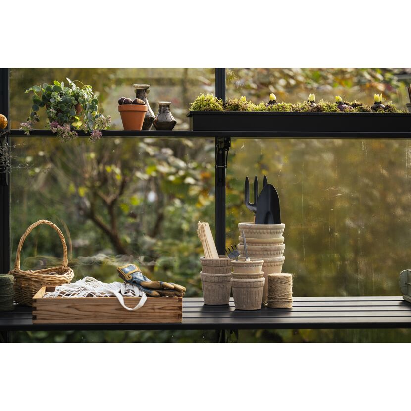 Klapptisch für Gewächshaus 178 x 55 cm schwarz