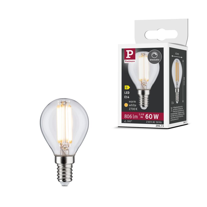 LED-Leuchtmittel dimmbar Tropfen E14 5,9 W 806 lm warmweiß