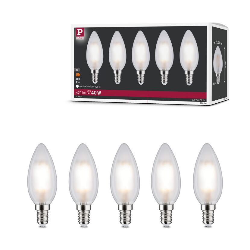 LED-Leuchtmittel E14 4,8 W 470 lm 5 Stück