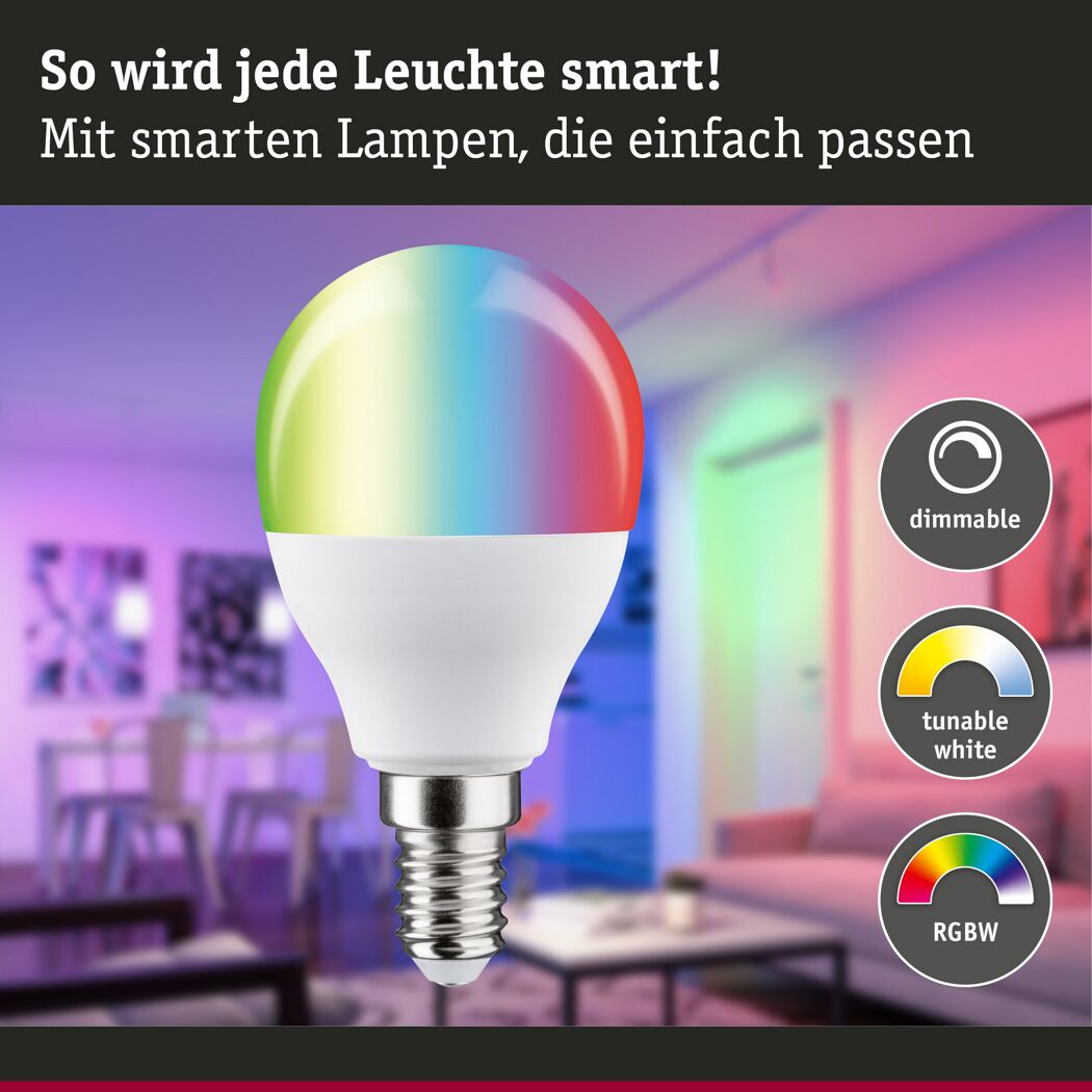 LED-Leuchtmittel 'Zigbee' dimmbar Tropfen E14 5 W 470 lm warmweiß