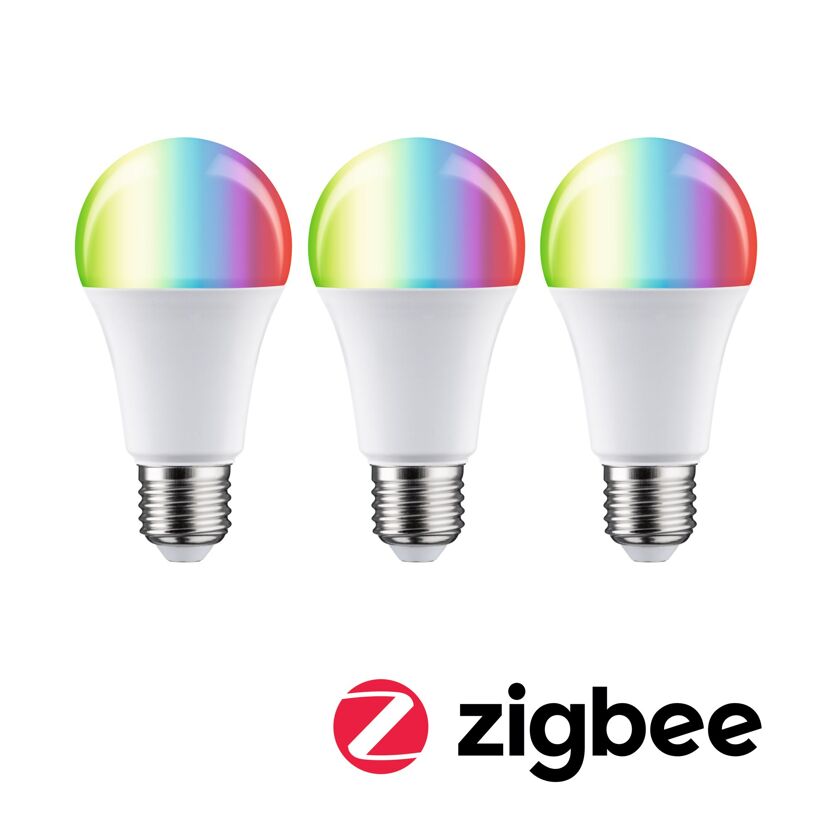 LED-Leuchtmittelset 'Zigbee' dimmbar Standardform E27 11 W 1055 lm warmweiß 3 Stück