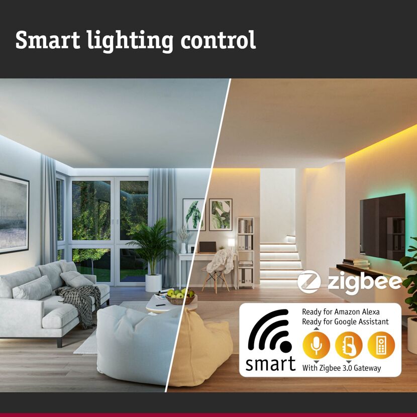 LED-Leuchtmittelset 'Zigbee' dimmbar Standardform E27 11 W 1055 lm warmweiß 3 Stück