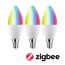 LED-Leuchtmittelset 'Zigbee' dimmbar Kerze E14 5 W 470 lm warmweiß 3 Stück
