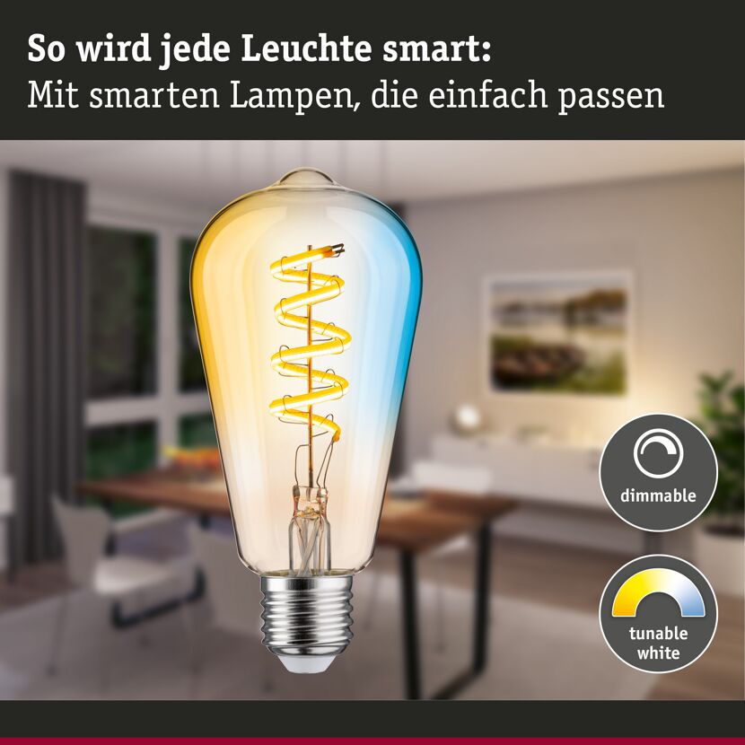 LED-Leuchtmittel 'Zigbee' dimmbar Kolben E27 7,5 W 600 lm warmweiß