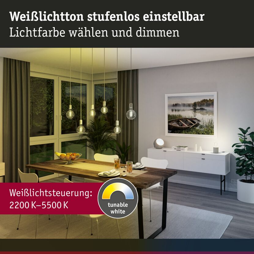 LED-Leuchtmittel 'Zigbee' dimmbar Kolben E27 7,5 W 600 lm warmweiß