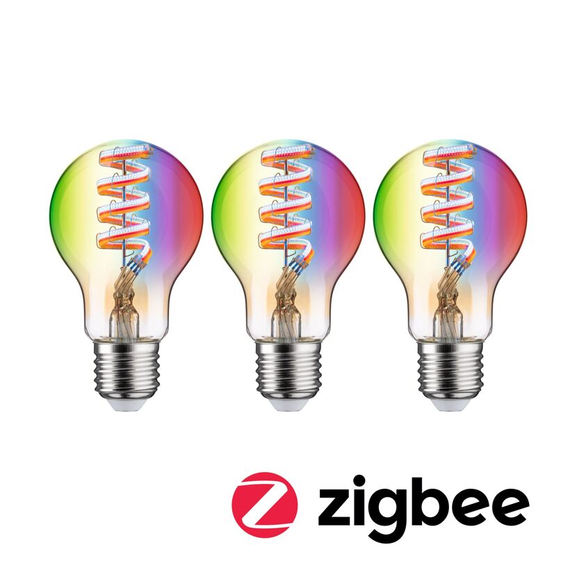 LED-Leuchtmittelset 'Zigbee' dimmbar Standardform E27 6,3 W 470 lm warmweiß 3 Stück