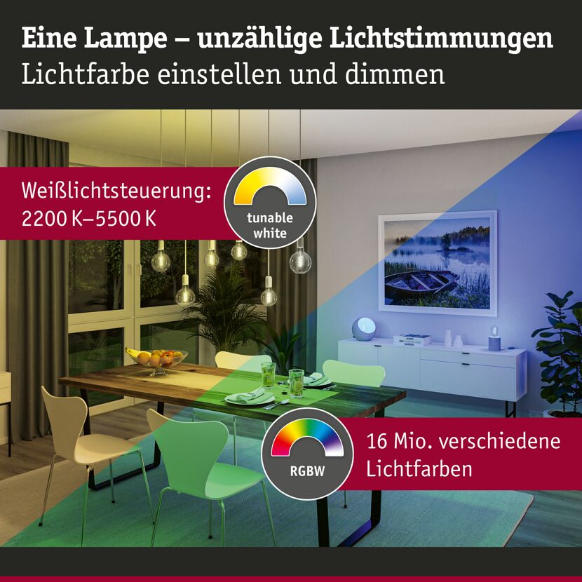 LED-Leuchtmittelset 'Zigbee' dimmbar Standardform E27 6,3 W 470 lm warmweiß 3 Stück