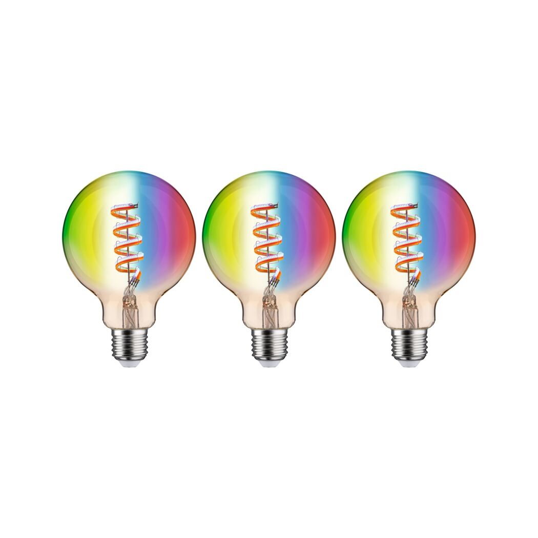 LED-Leuchtmittelset 'Zigbee' dimmbar Globe E27 6,3 W 470 lm warmweiß 3 Stück