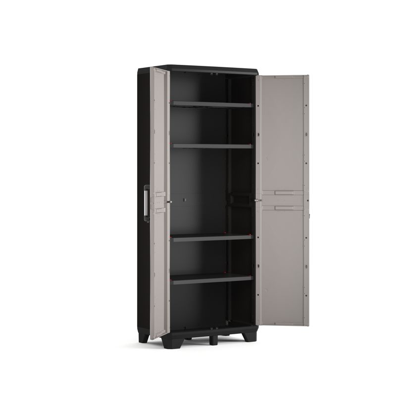 Kunststoffschrank 'Pro' 4 Böden 68 x 173 x 39 cm
