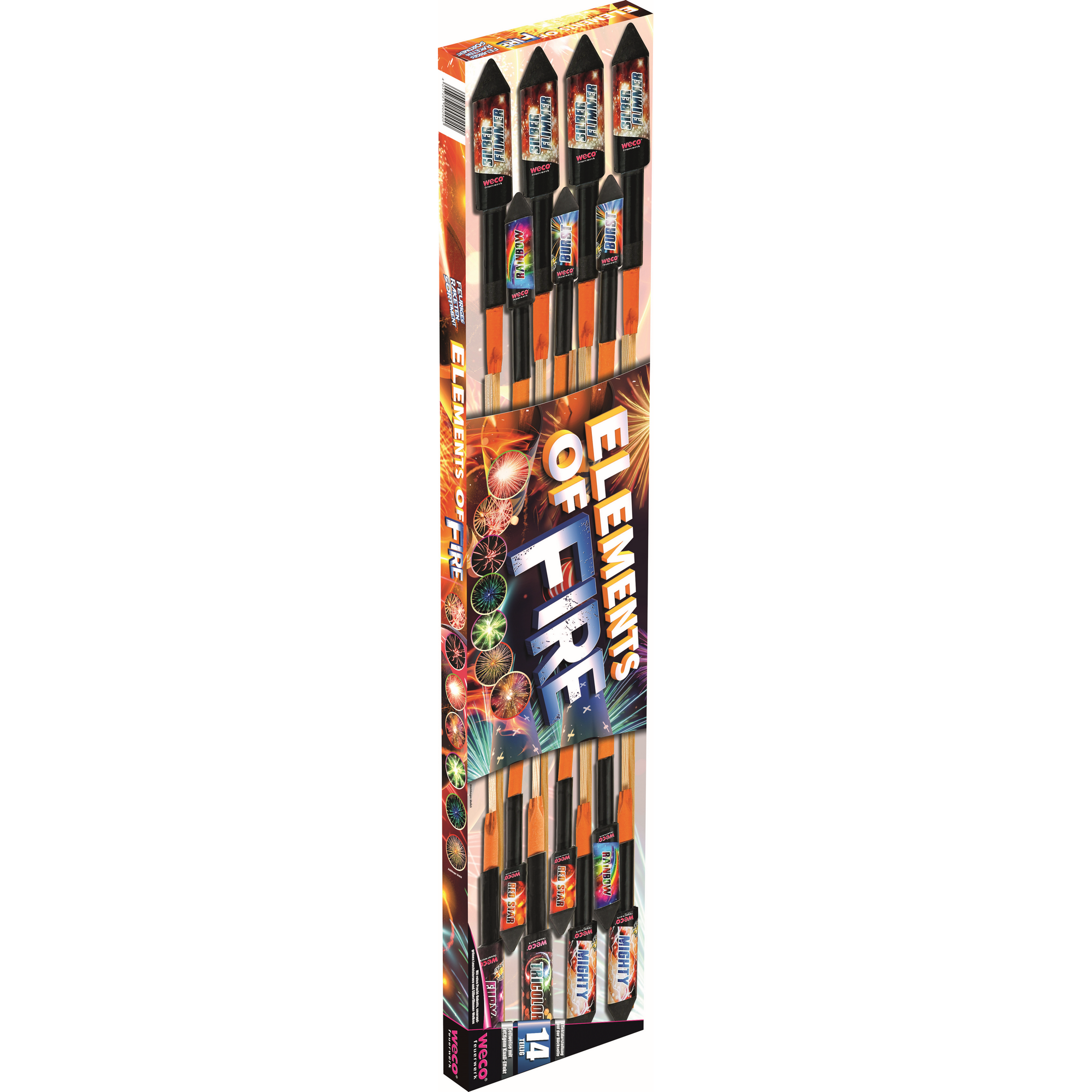 Raketen-Feuerwerk 'Elements of Fire' 14-teilig