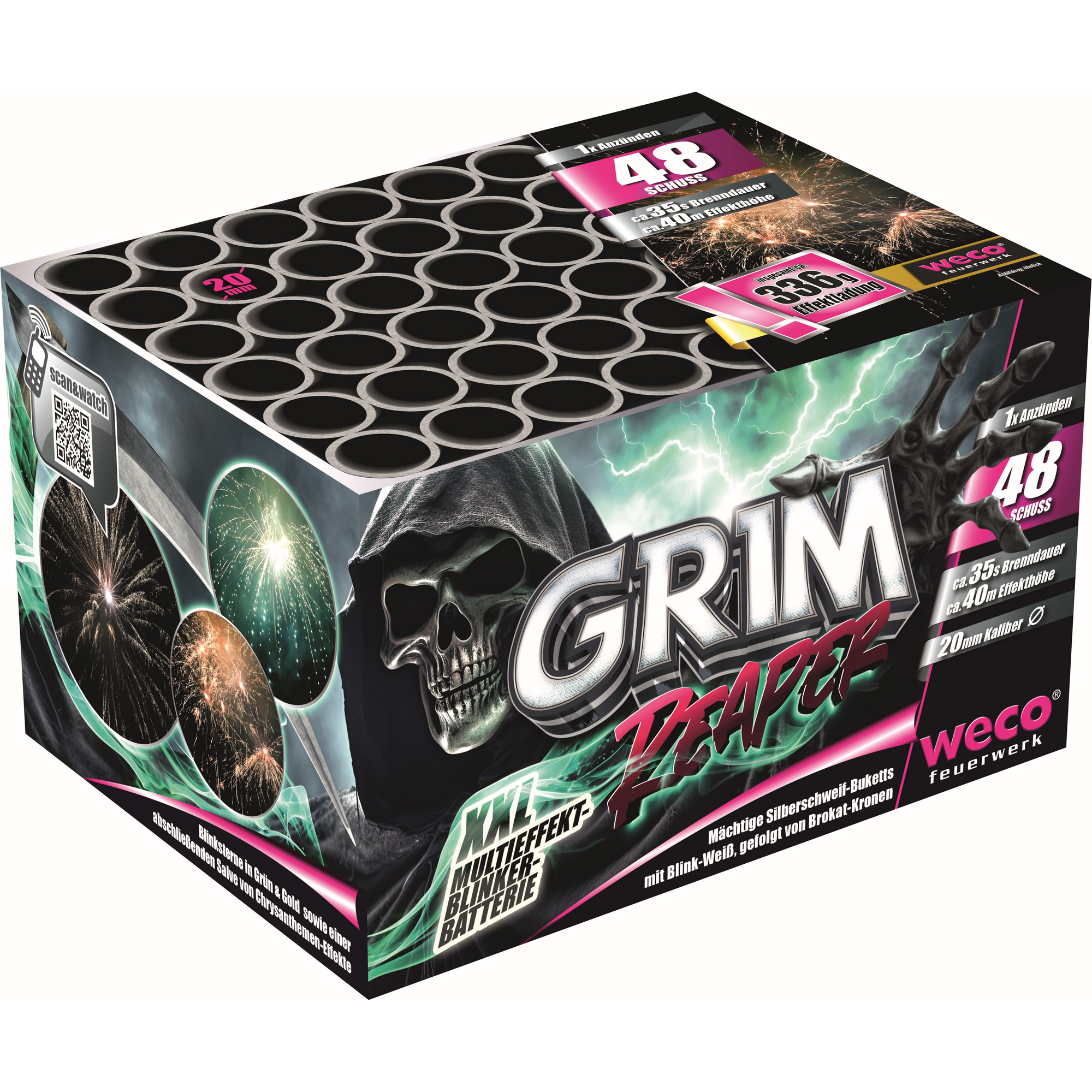 Batterie-Feuerwerk 'Grim Reaper' 48 Schuss