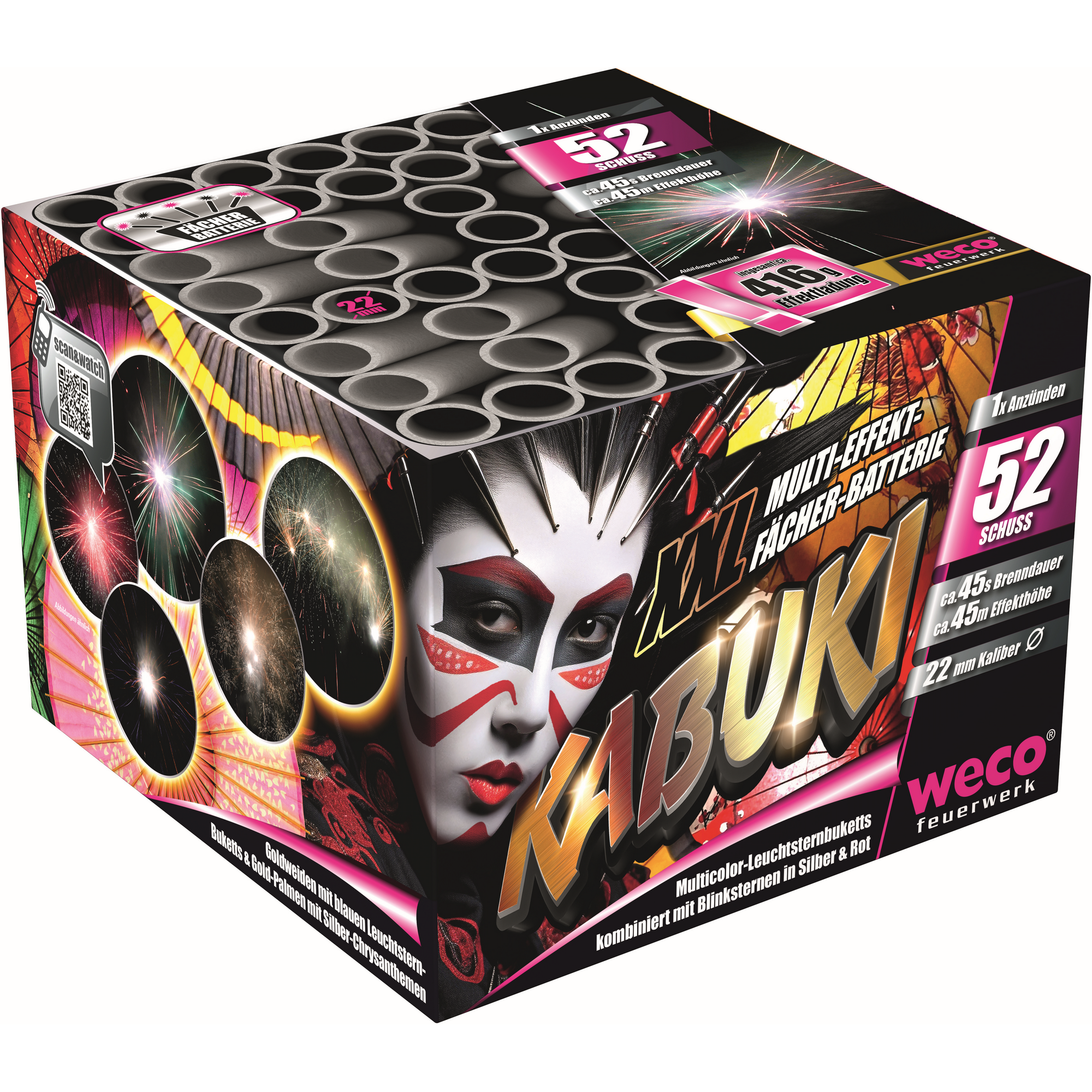 Batterie-Feuerwerk 'Kabuki' 52 Schuss