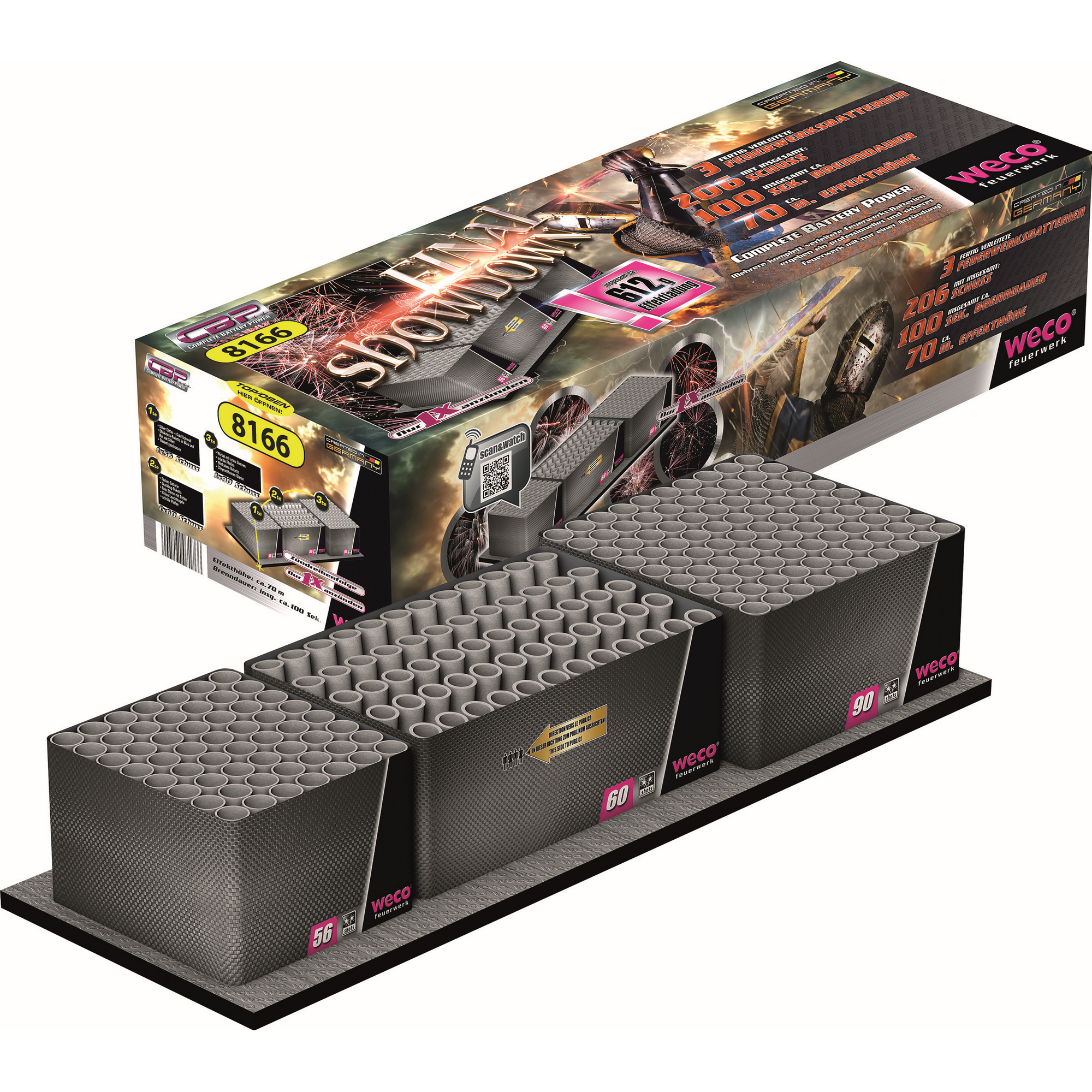 Batterie-Feuerwerk 'Final Showdown' 206 Schuss