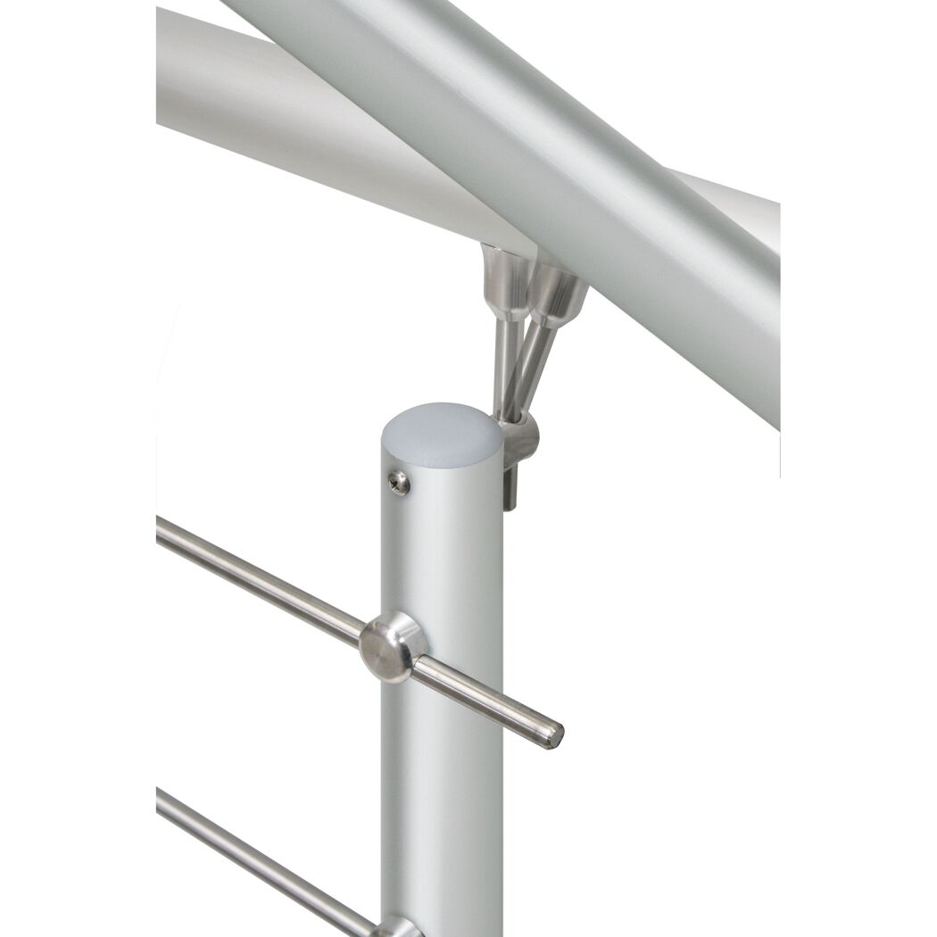 Geländerset 'AB11' Aluminium weiß seitliche Montage 1500 mm